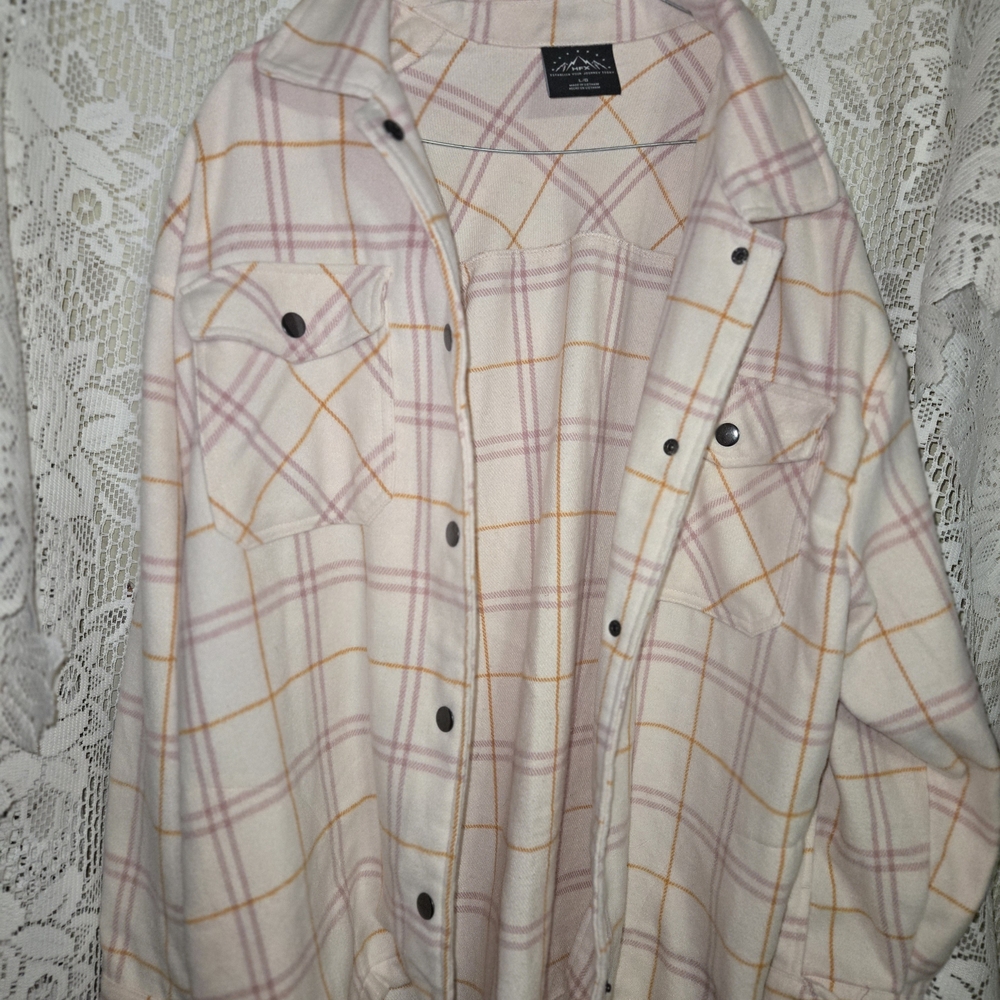 Plaid Women's Jacket in Pink and Orange